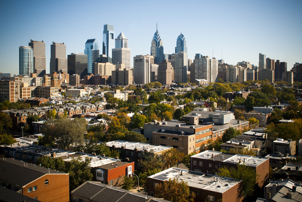 Philadelphia Graduate Hospital aerial view skyline