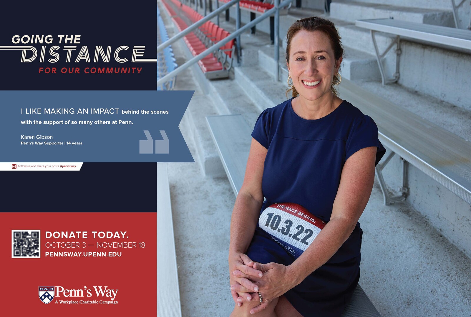 penns way volunteer at franklin field; donate oct 3 - nov 18